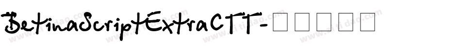 BetinaScriptExtraCTT字体转换