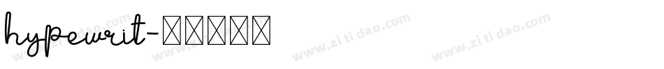 hypewrit字体转换