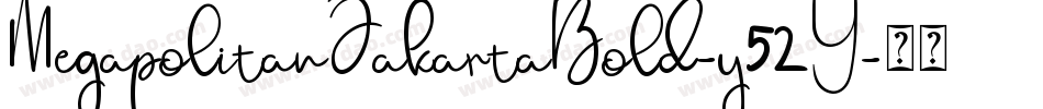 MegapolitanJakartaBold-y52Y字体转换