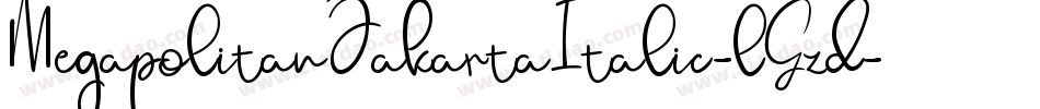 MegapolitanJakartaItalic-lGzd字体转换