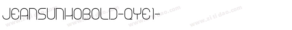 JeanSunHoBold-qYe1字体转换