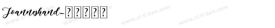 Joanneshand字体转换
