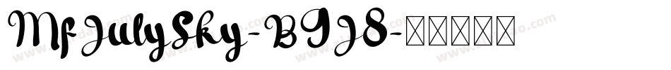 MfJulySky-B9J8字体转换