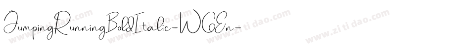 JumpingRunningBoldItalic-WGEn字体转换