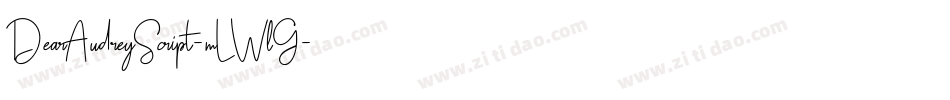 DearAudreyScript-mLWlG字体转换