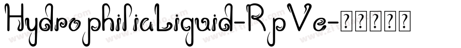 HydrophiliaLiquid-RpVe字体转换
