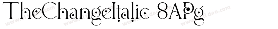 TheChangeItalic-8APg字体转换