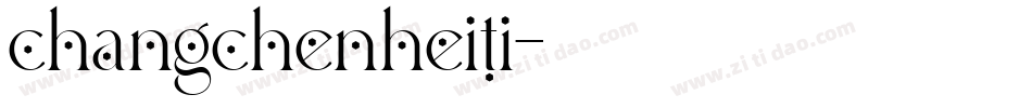 changchenheiti字体转换
