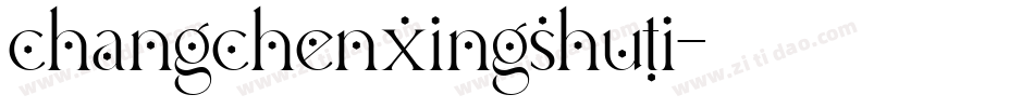 changchenxingshuti字体转换