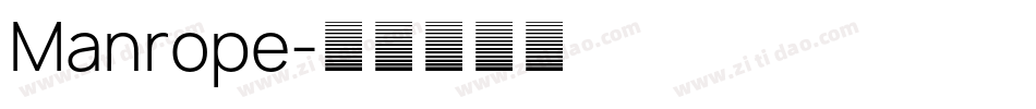 Manrope字体转换