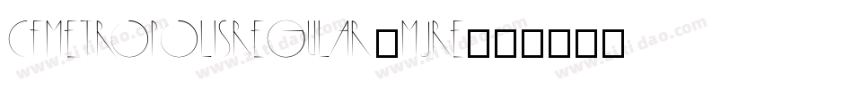 CfMetropolisRegular-MJRe字体转换