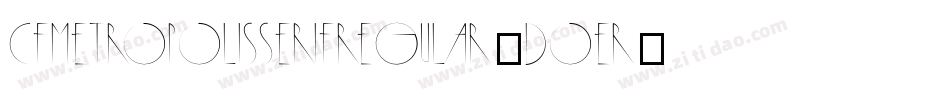 CfMetropolisSerifRegular-d0ER字体转换