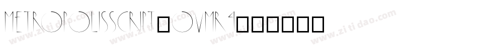 MetropolisScript-OVMr4字体转换