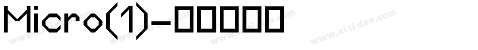 Micro(1)字体转换