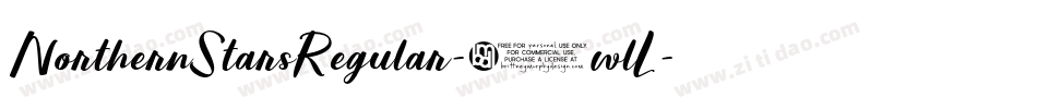 NorthernStarsRegular-9wlL字体转换