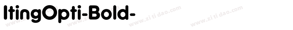 ItingOpti-Bold字体转换