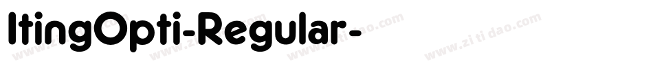 ItingOpti-Regular字体转换