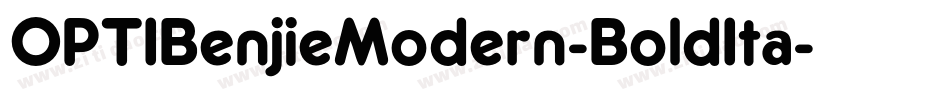 OPTIBenjieModern-BoldIta字体转换