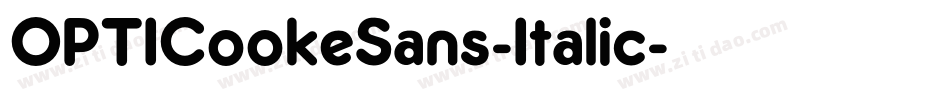 OPTICookeSans-Italic字体转换