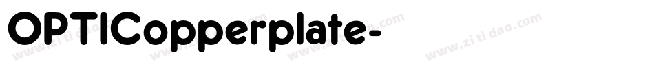 OPTICopperplate字体转换