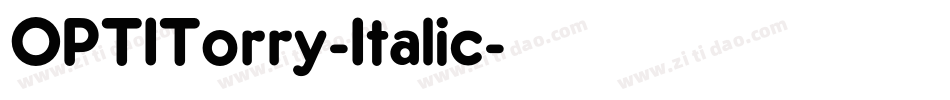 OPTITorry-Italic字体转换