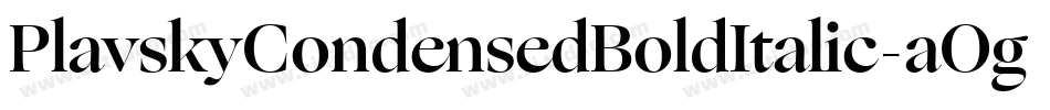 PlavskyCondensedBoldItalic-aOgg字体转换