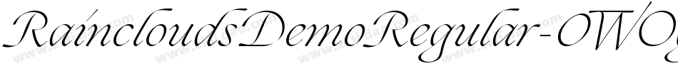 RaincloudsDemoRegular-0WOgG字体转换