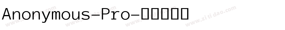 Anonymous-Pro字体转换