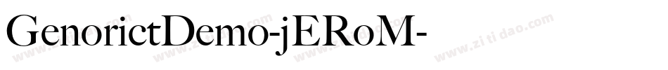 GenorictDemo-jERoM字体转换