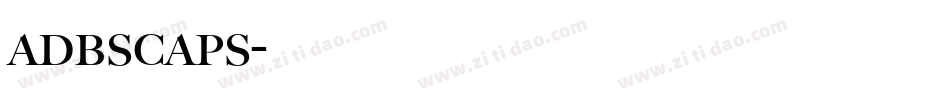 adbscaps字体转换