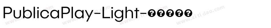PublicaPlay-Light字体转换
