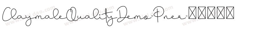 ClaymaleQualityDemo-Pner字体转换