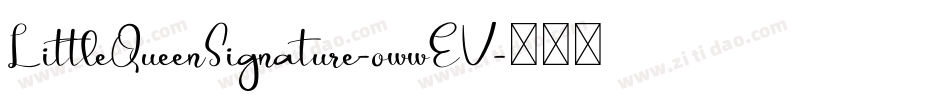 LittleQueenSignature-owwEV字体转换