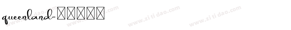 queenland字体转换