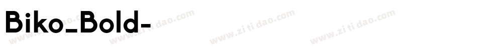 Biko_Bold字体转换