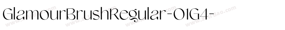 GlamourBrushRegular-O1G4字体转换