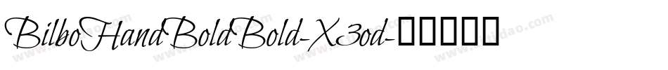 BilboHandBoldBold-X3od字体转换