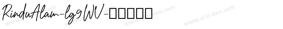 RinduAlam-lg9WV字体转换