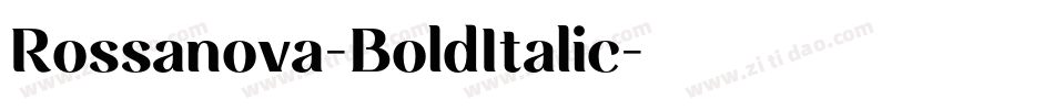 Rossanova-BoldItalic字体转换