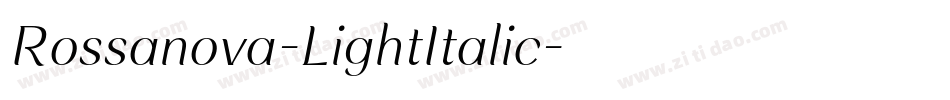 Rossanova-LightItalic字体转换
