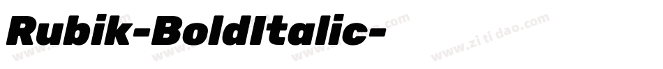 Rubik-BoldItalic字体转换