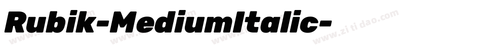 Rubik-MediumItalic字体转换