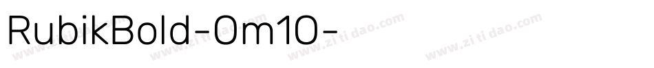 RubikBold-Om1O字体转换