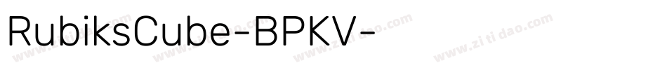 RubiksCube-BPKV字体转换