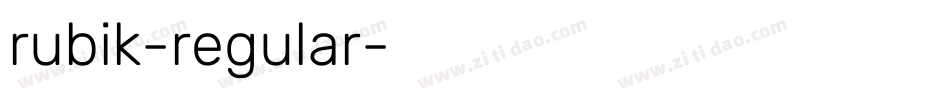 rubik-regular字体转换