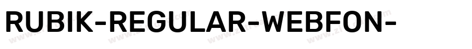 RUBIK-REGULAR-WEBFON字体转换
