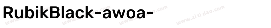 RubikBlack-awoa字体转换