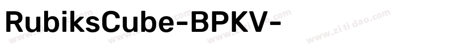 RubiksCube-BPKV字体转换