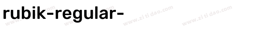 rubik-regular字体转换