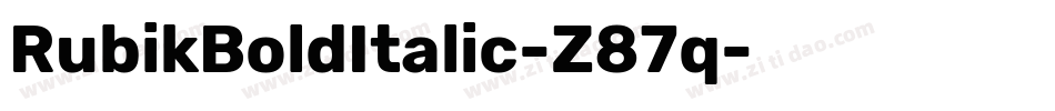 RubikBoldItalic-Z87q字体转换
